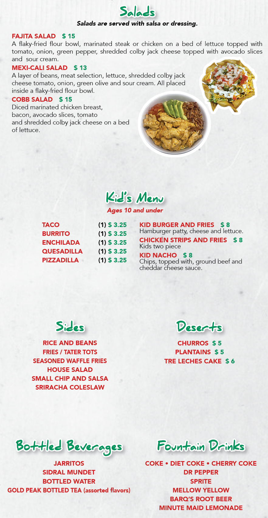 El Maguey Salads Menu